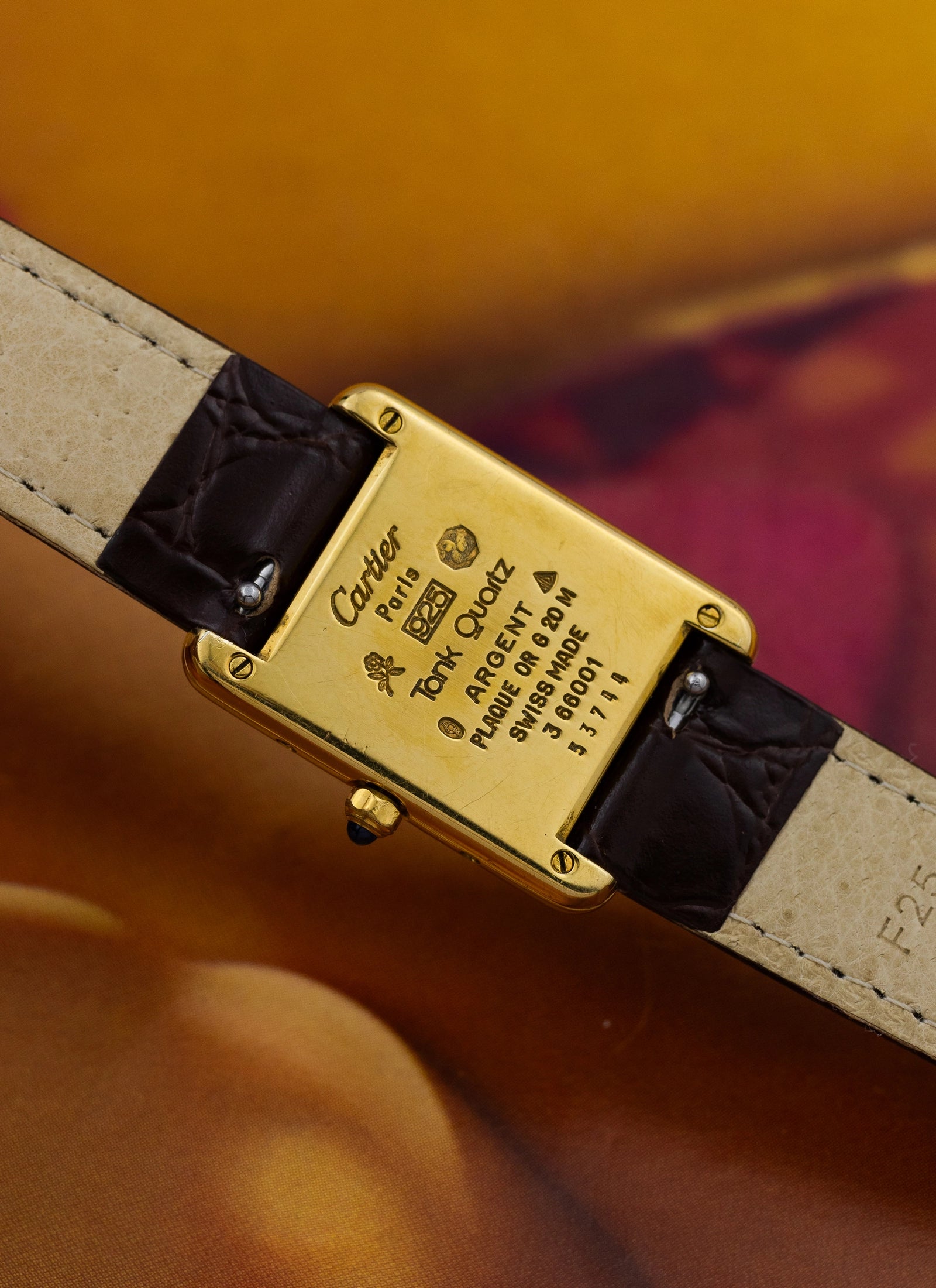 1990s Lady Cartier Must Tank Ivory Quartz