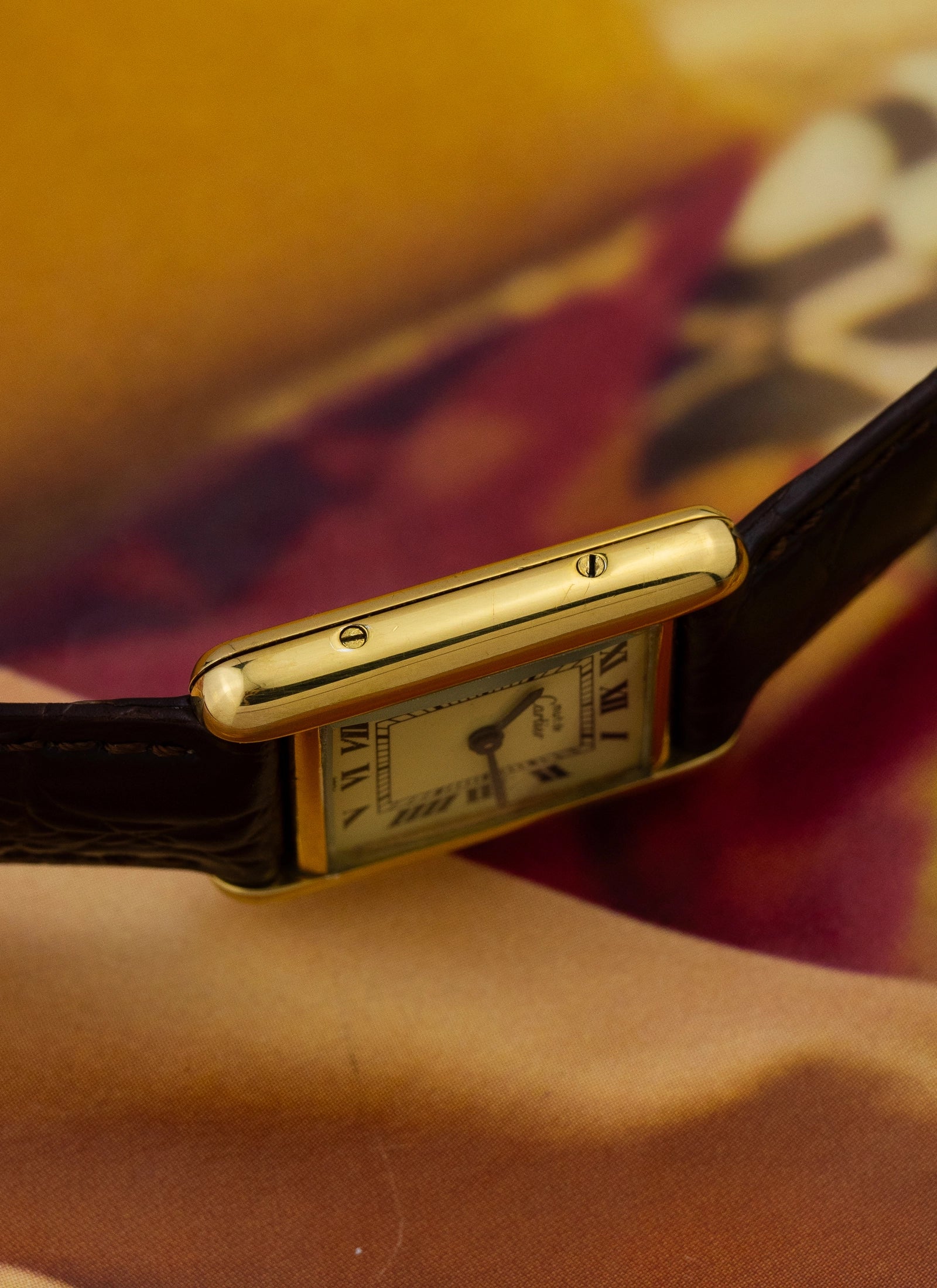 1990s Lady Cartier Must Tank Ivory Quartz