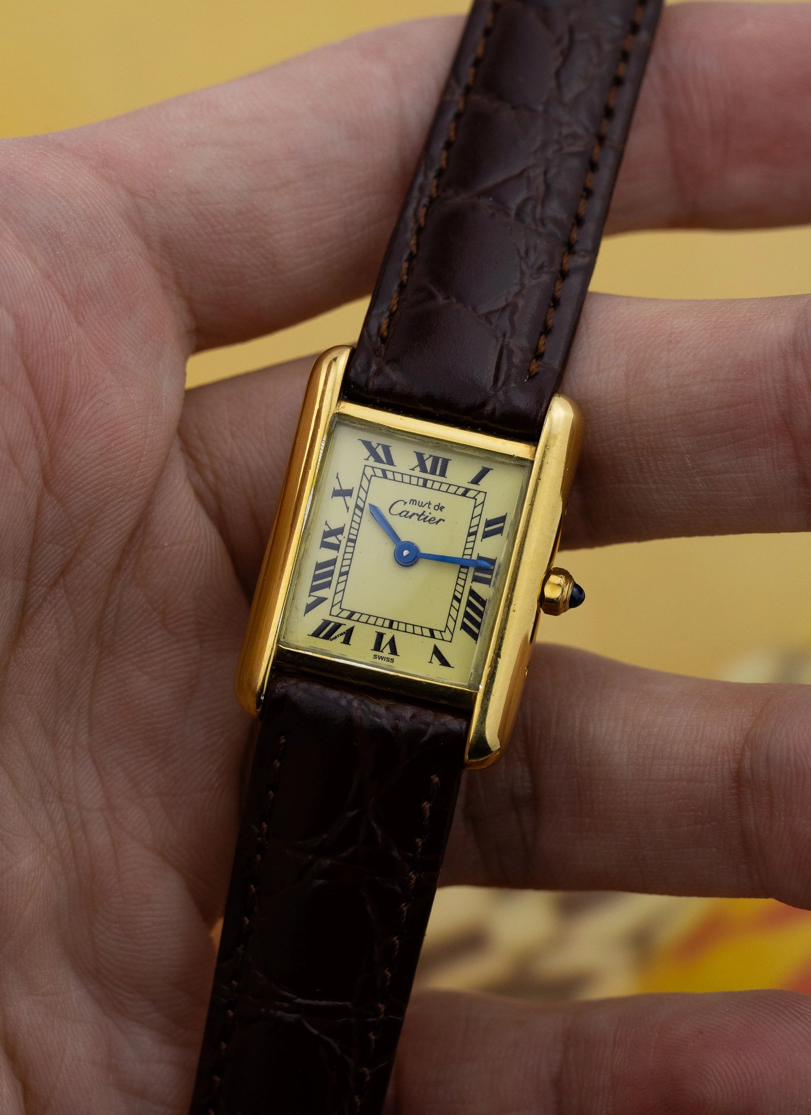 1990s Lady Cartier Must Tank Ivory Quartz