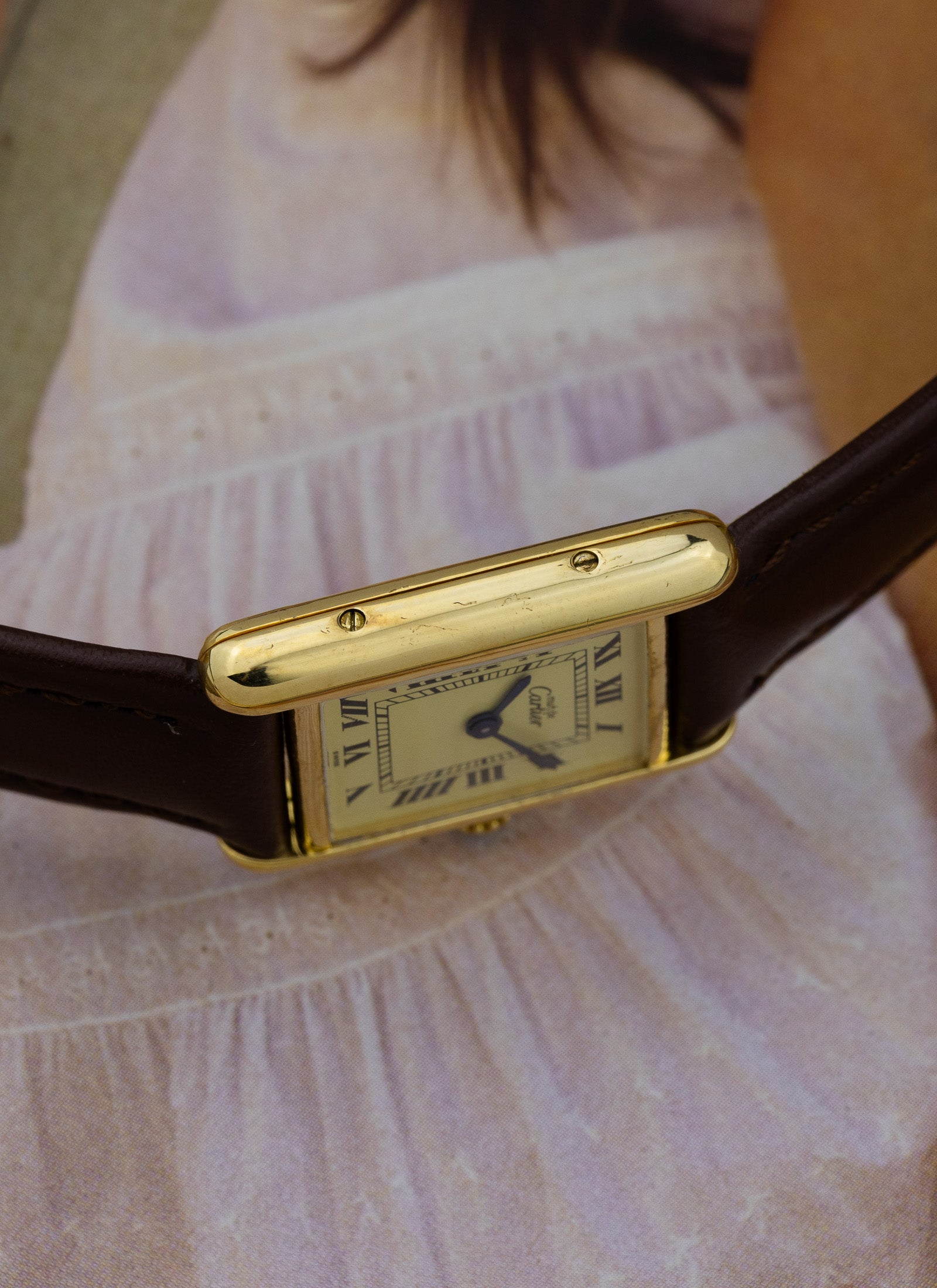 1990s Lady Cartier Must Tank Ivory 5057001 Quartz