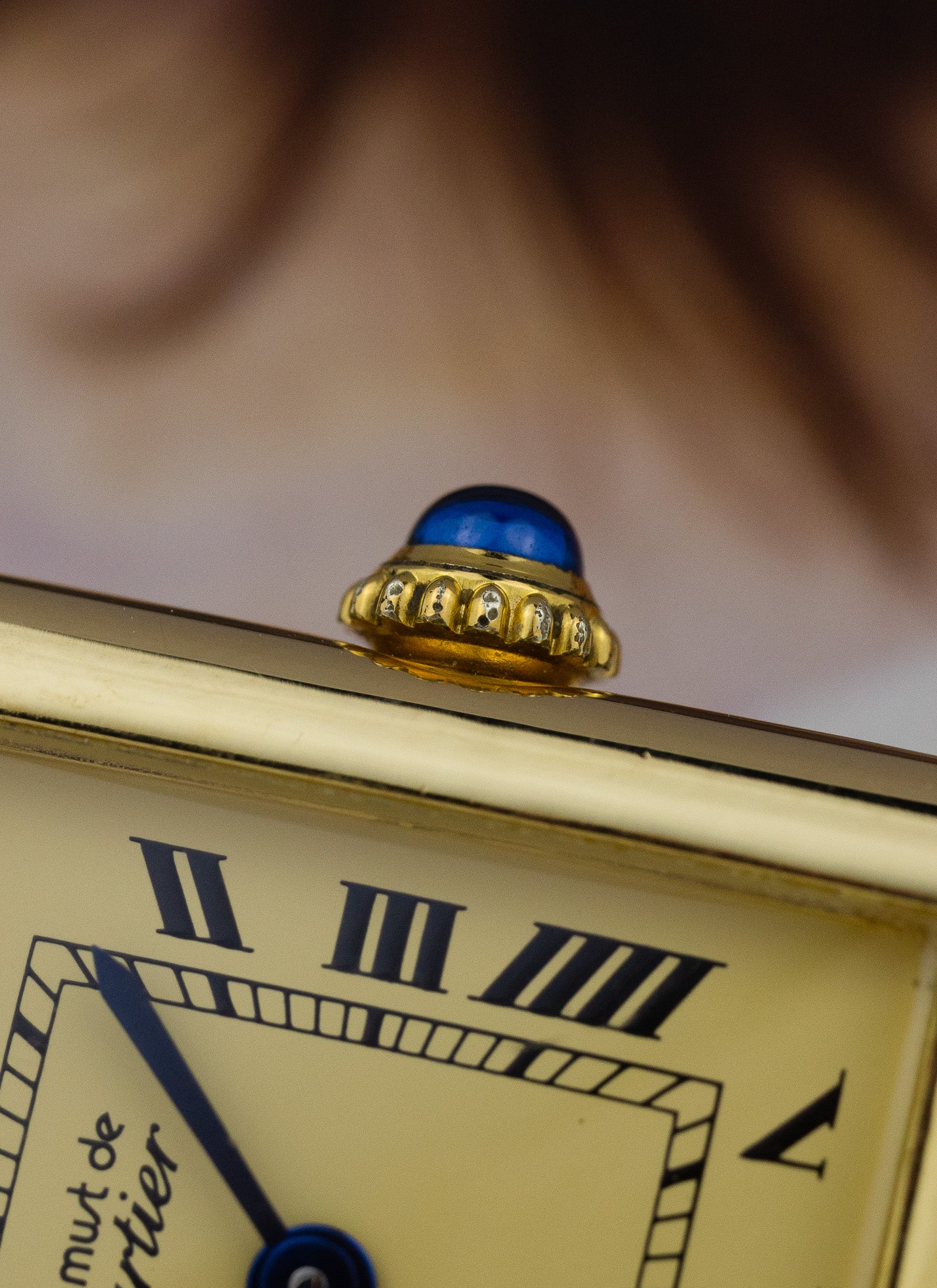 1980s Lady Cartier Must Tank Ivory Manual Winding