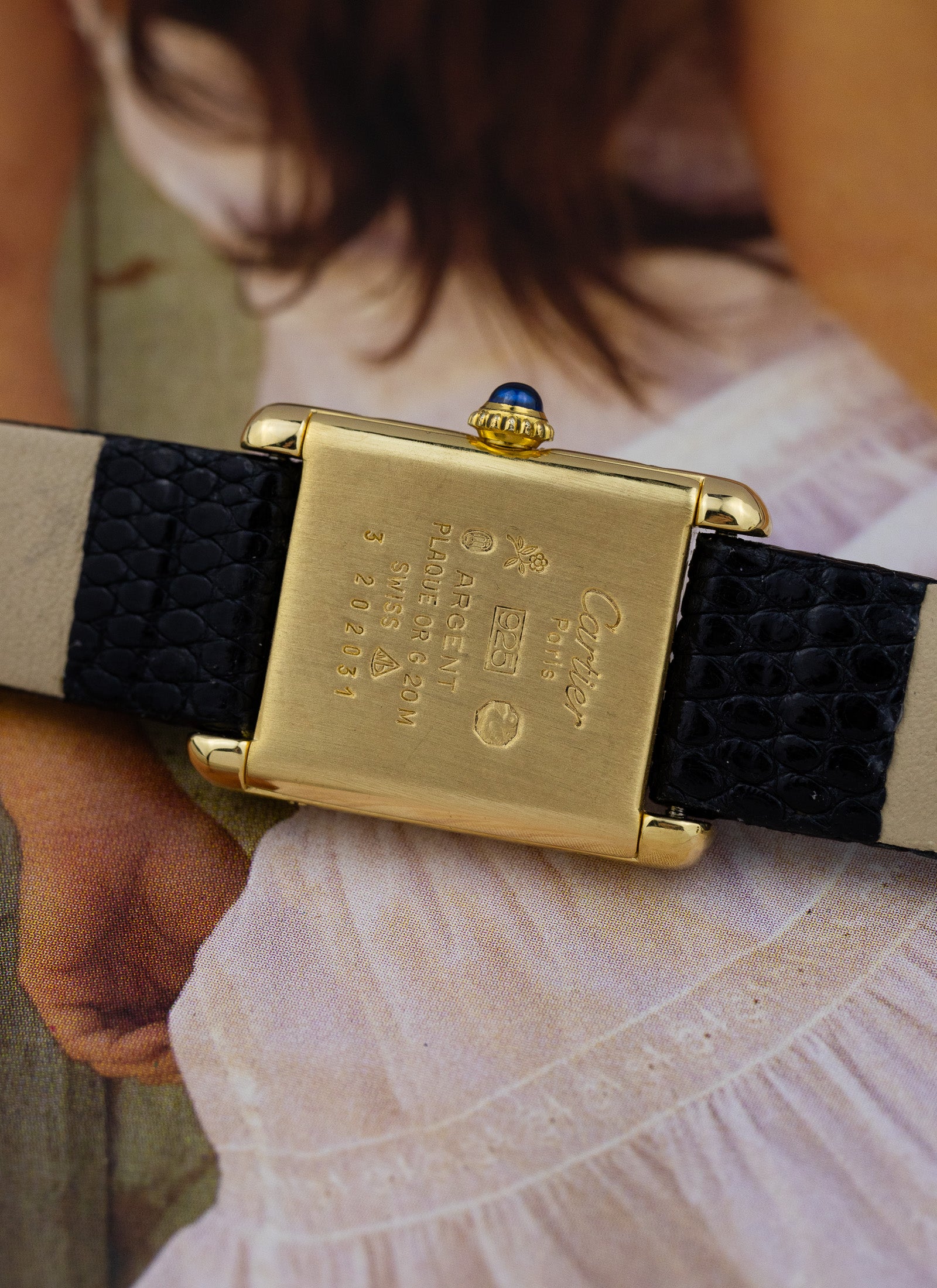 1980s Lady Cartier Must Tank Ivory Manual Winding