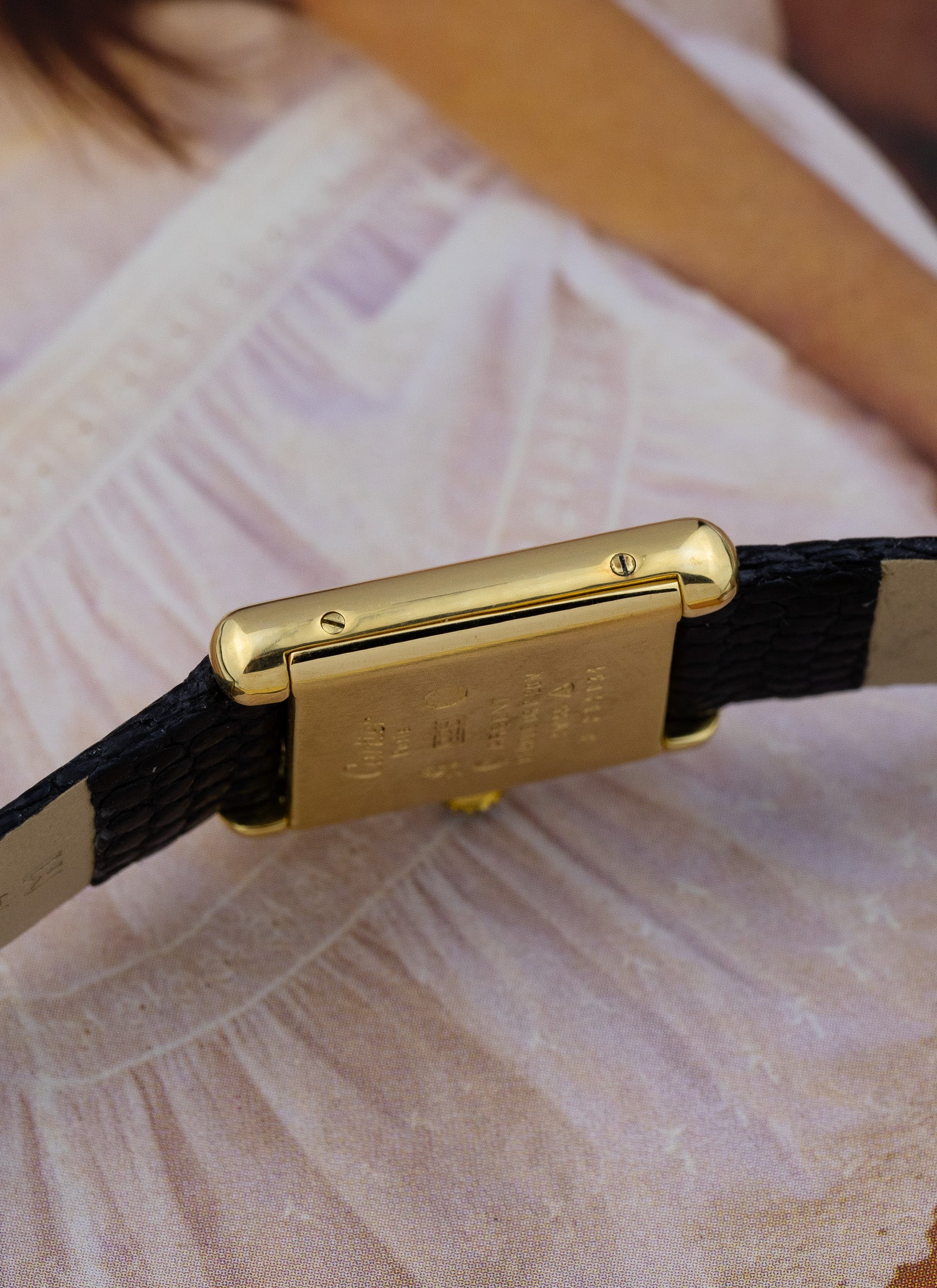 1980s Lady Cartier Must Tank Ivory Manual Winding