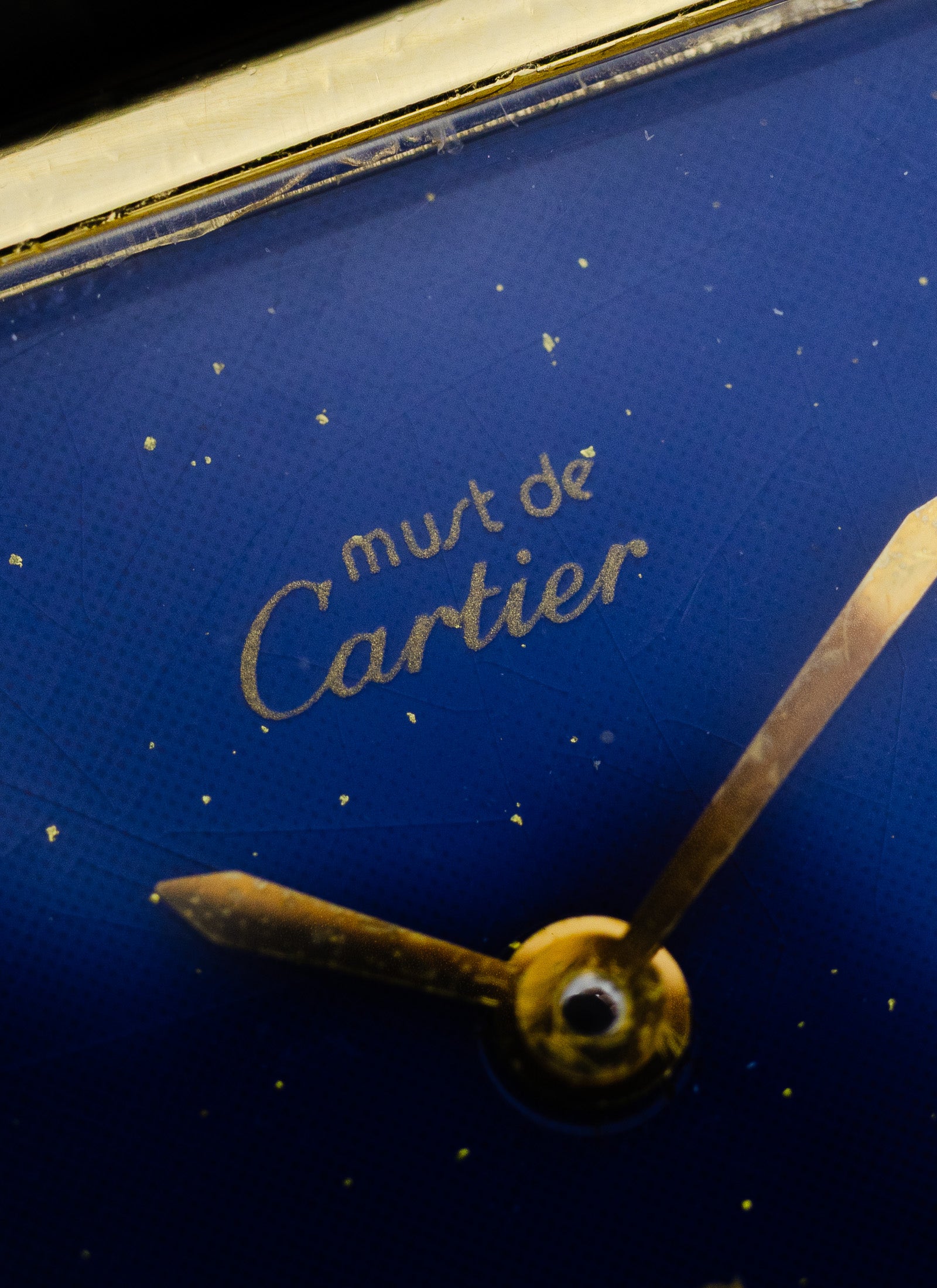 1970s Cartier Tank Lapis Lazuli Blue Dial