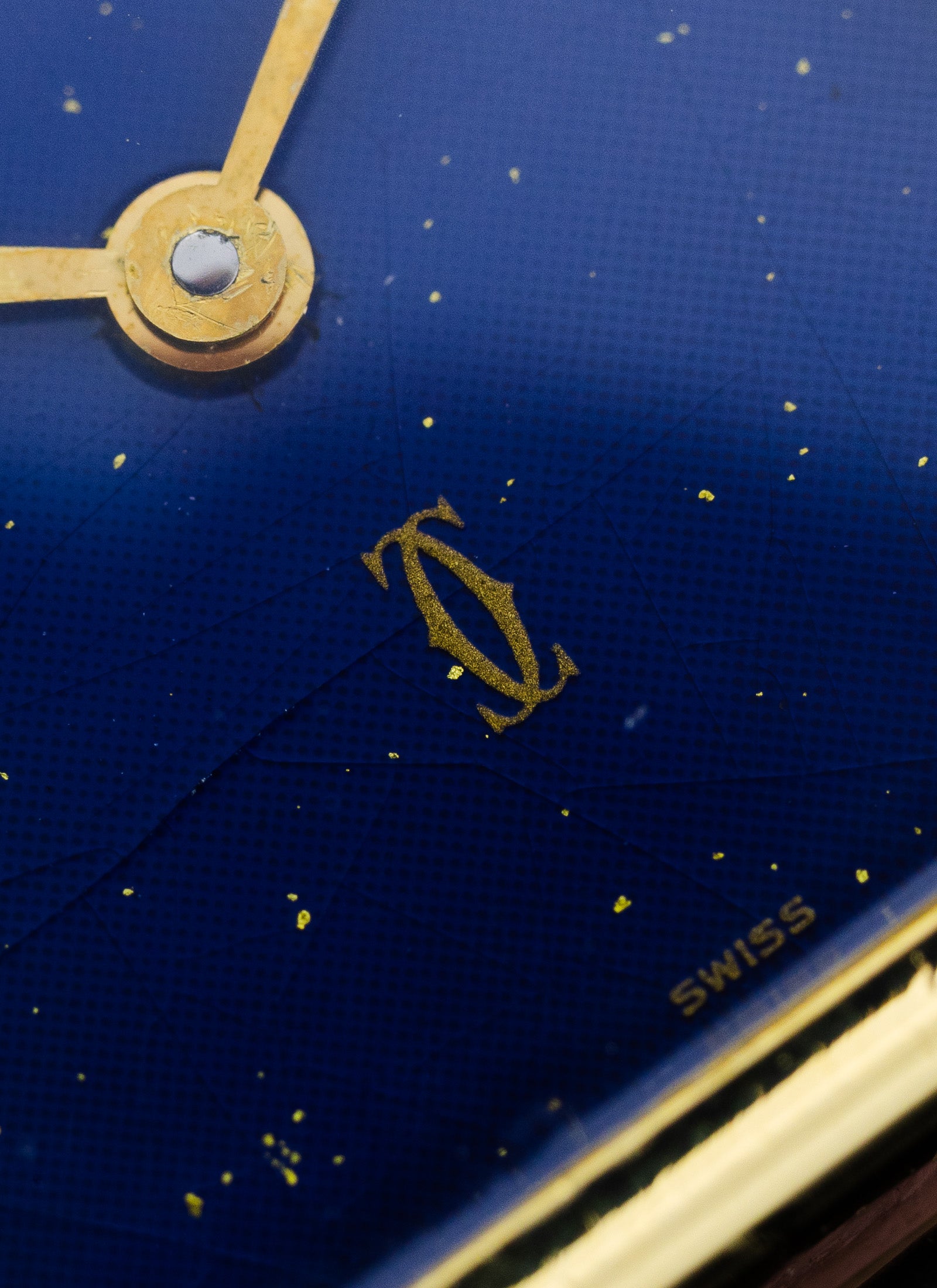 1970s Cartier Tank Lapis Lazuli Blue Dial