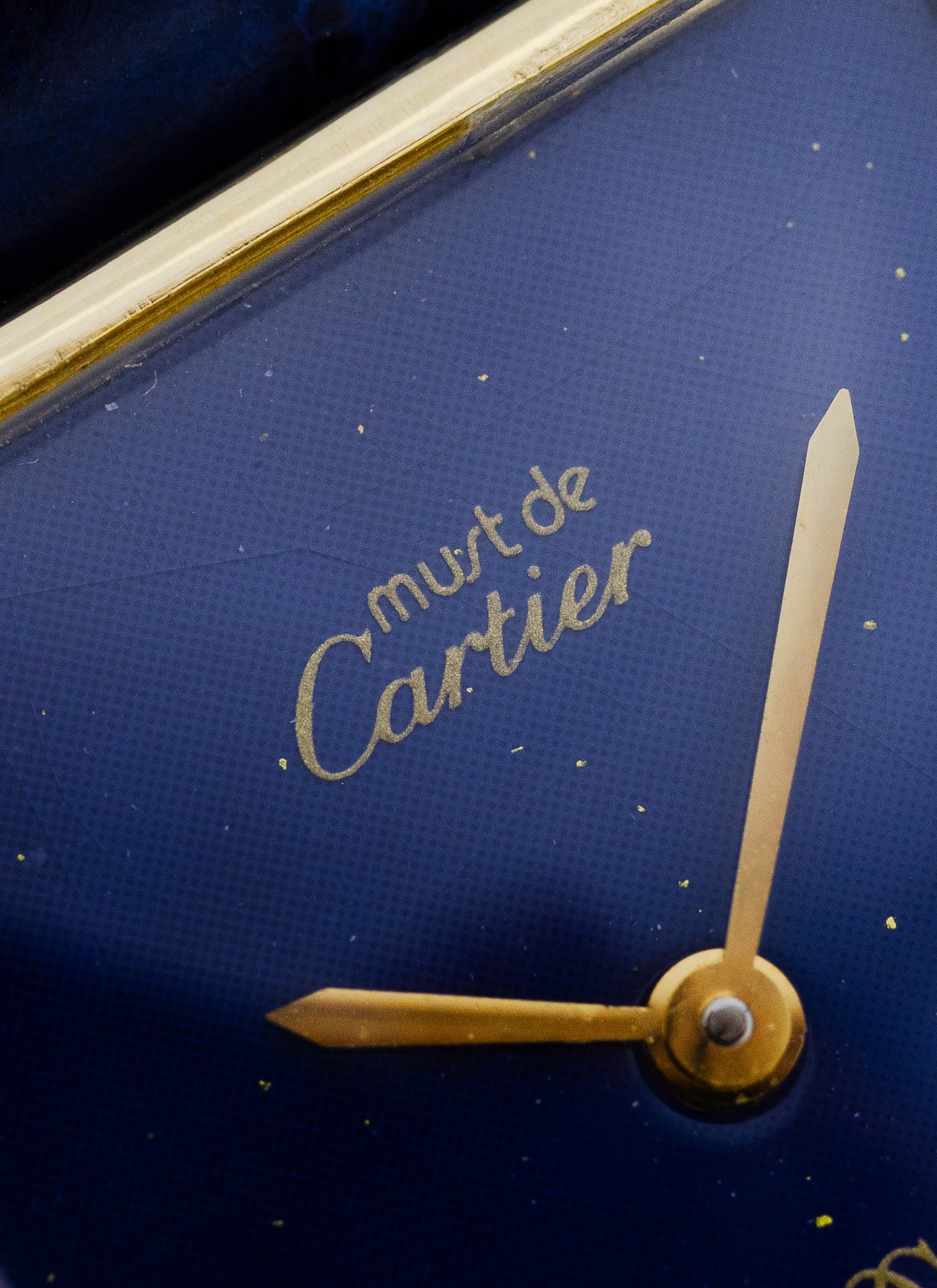 1980s Cartier Must Tank Lapis Lazuli Dial Manual Winding