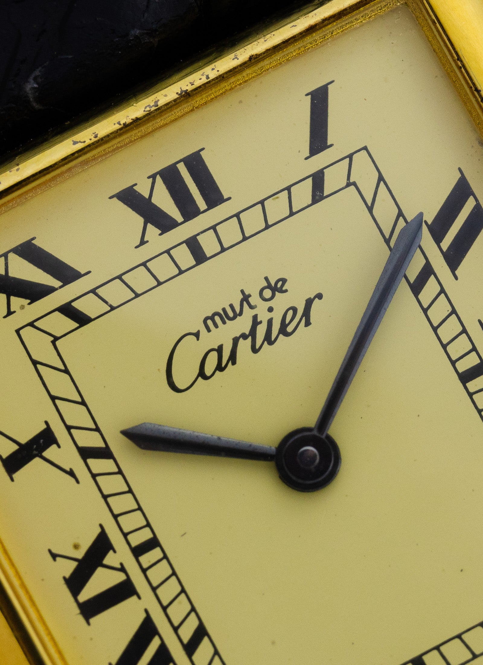 1980s Cartier Must Tank Ivory Manual Winding