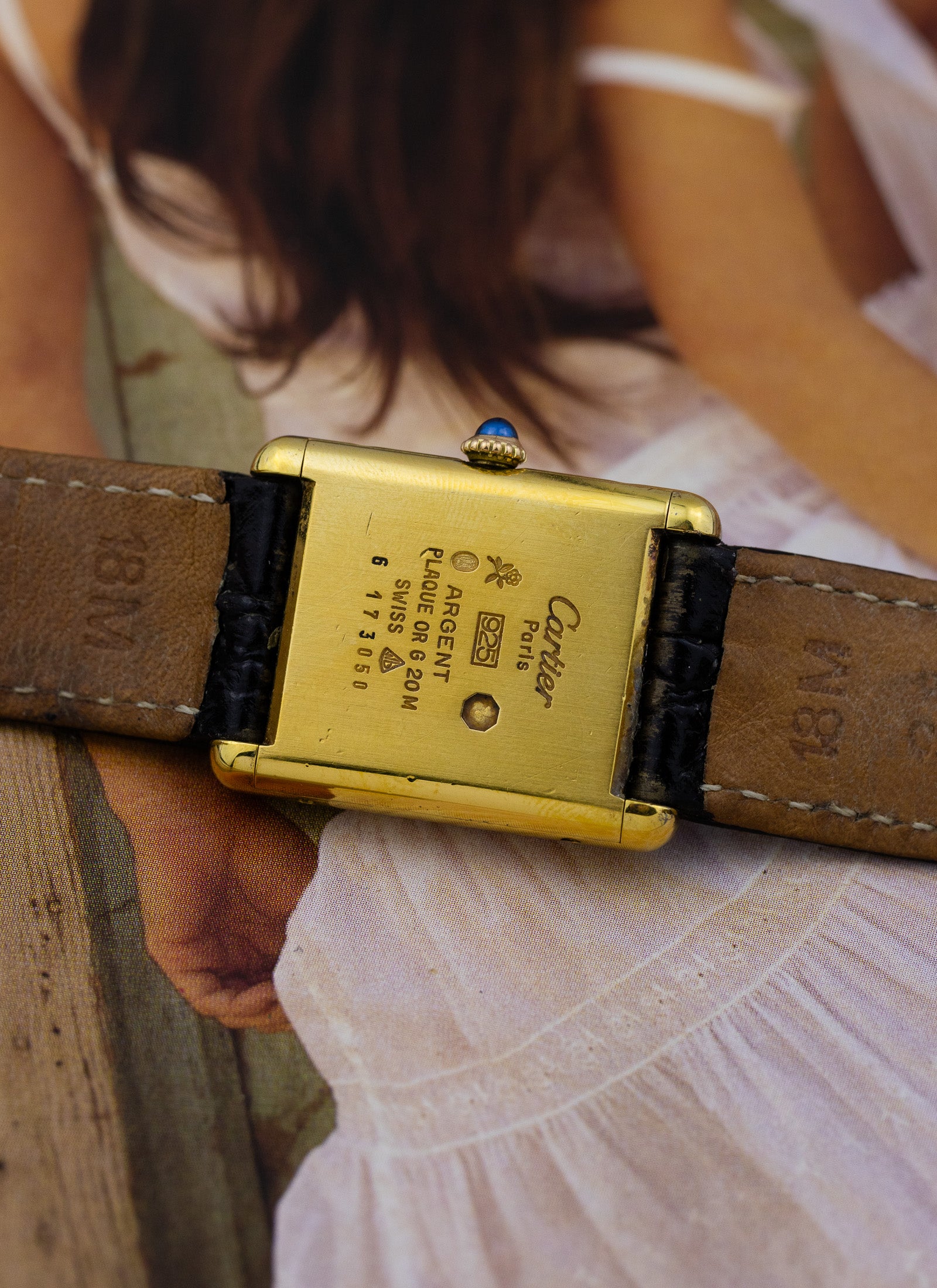 1980s Cartier Must Tank Ivory Manual Winding