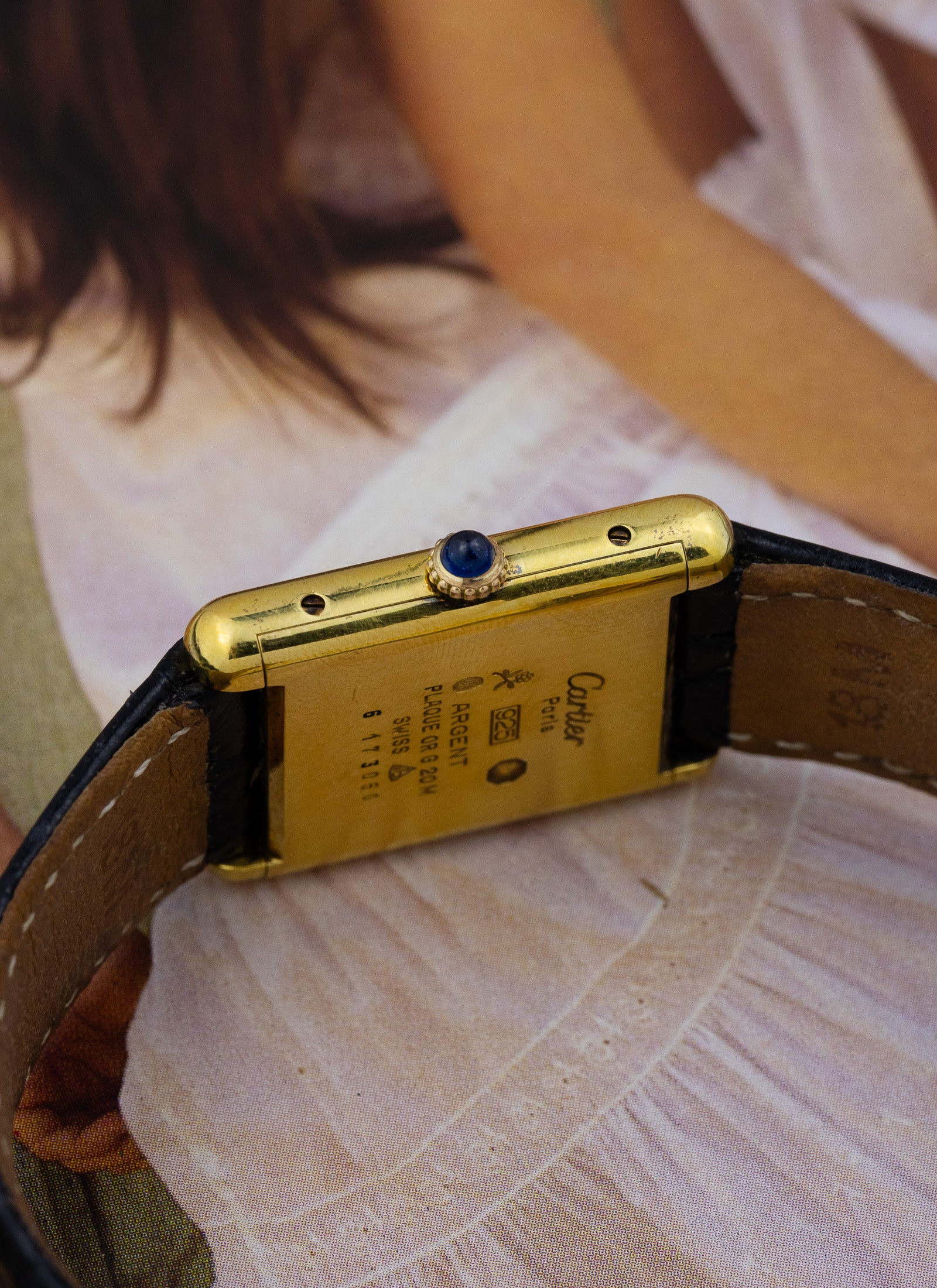 1980s Cartier Must Tank Ivory Manual Winding