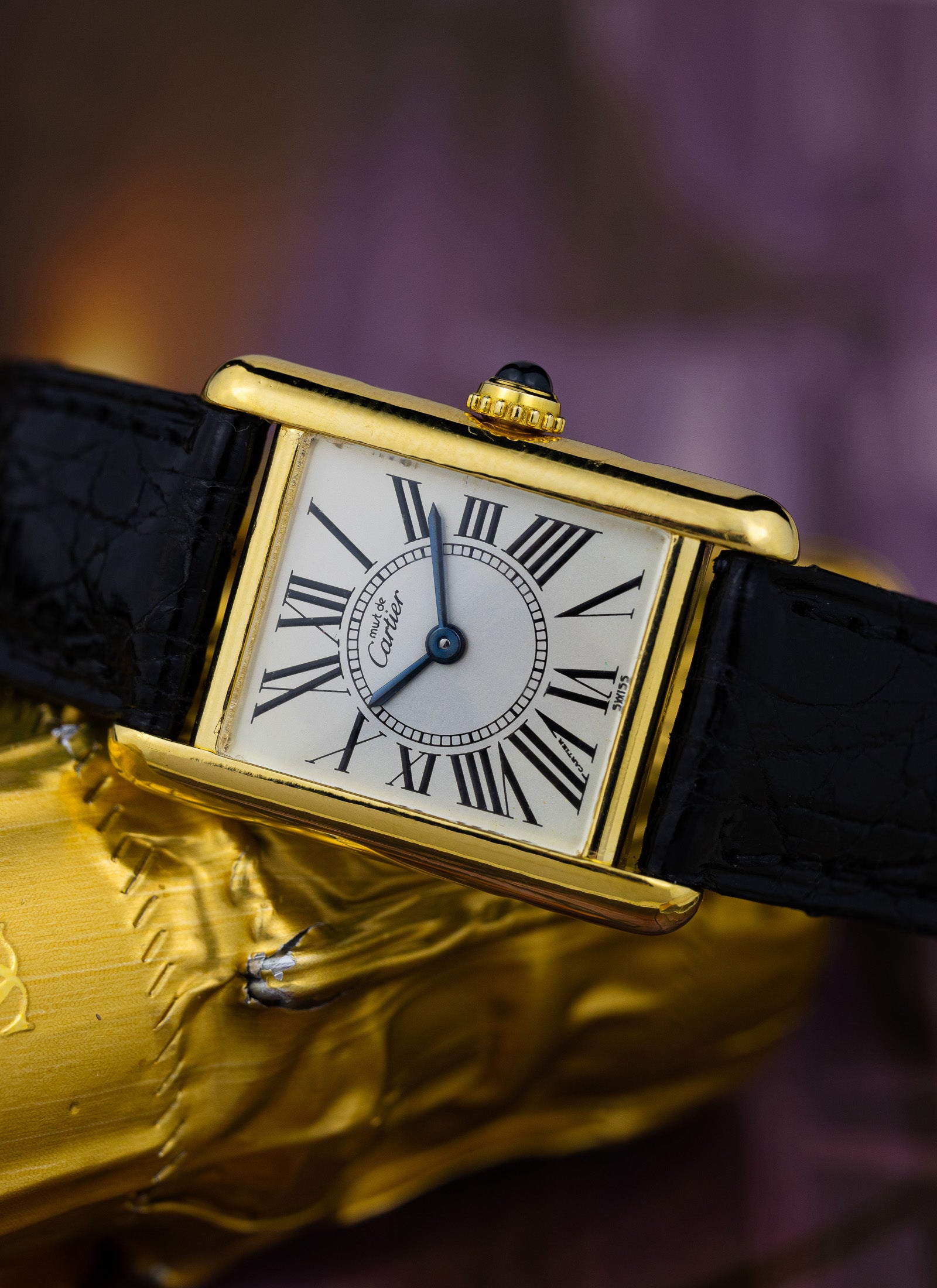 1990s Cartier Tank Opaline Roman Index 5057001
