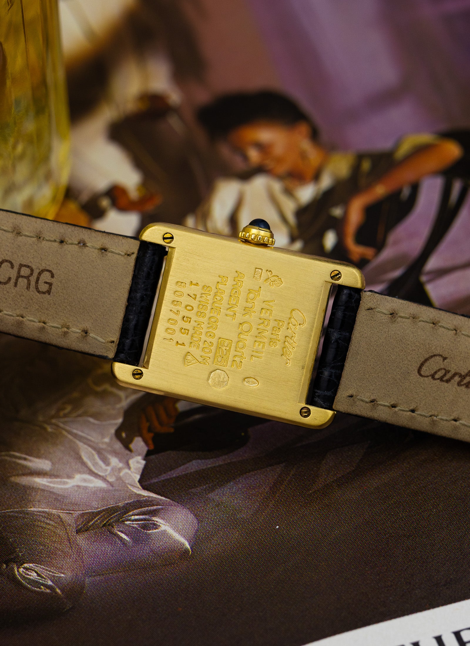 1990s Cartier Tank Opaline Roman Index 5057001