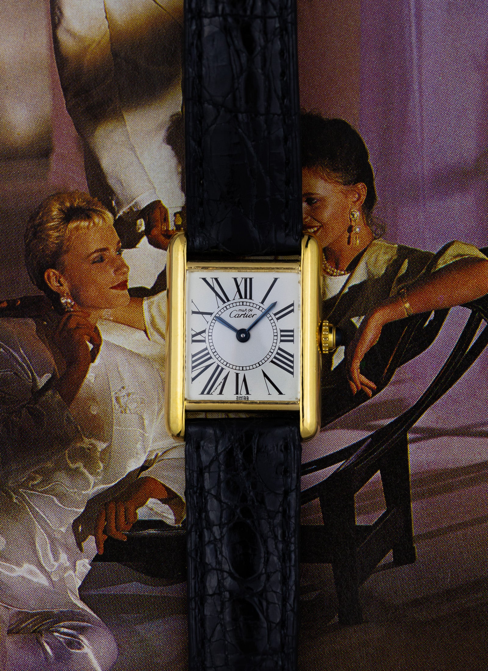 1990s Cartier Tank Opaline Roman Index 5057001