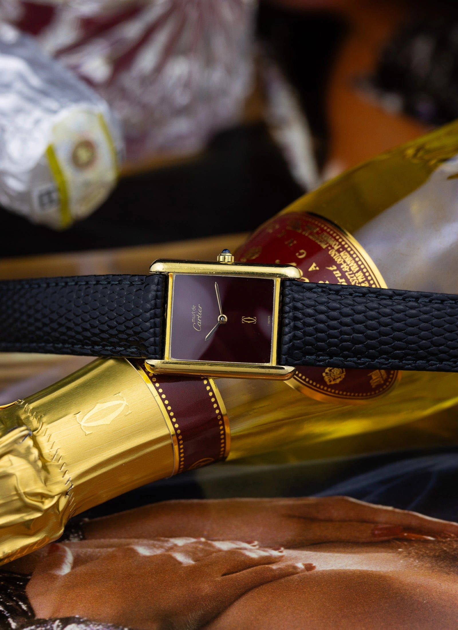 1980s Cartier Tank Must Burgundy 6 81006