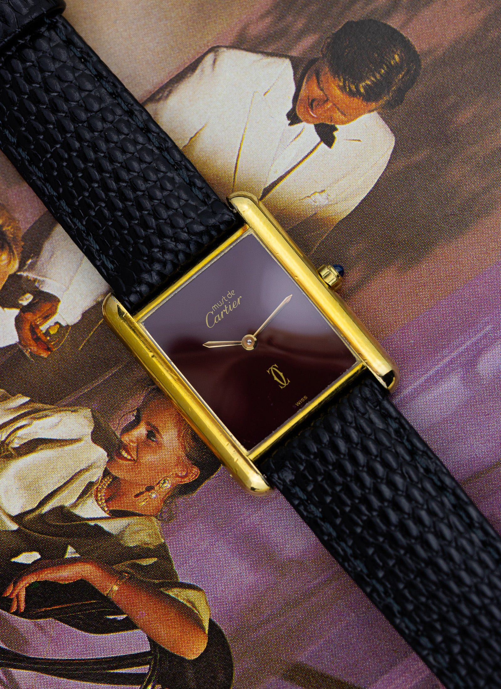 1980s Cartier Tank Must Burgundy 6 81006