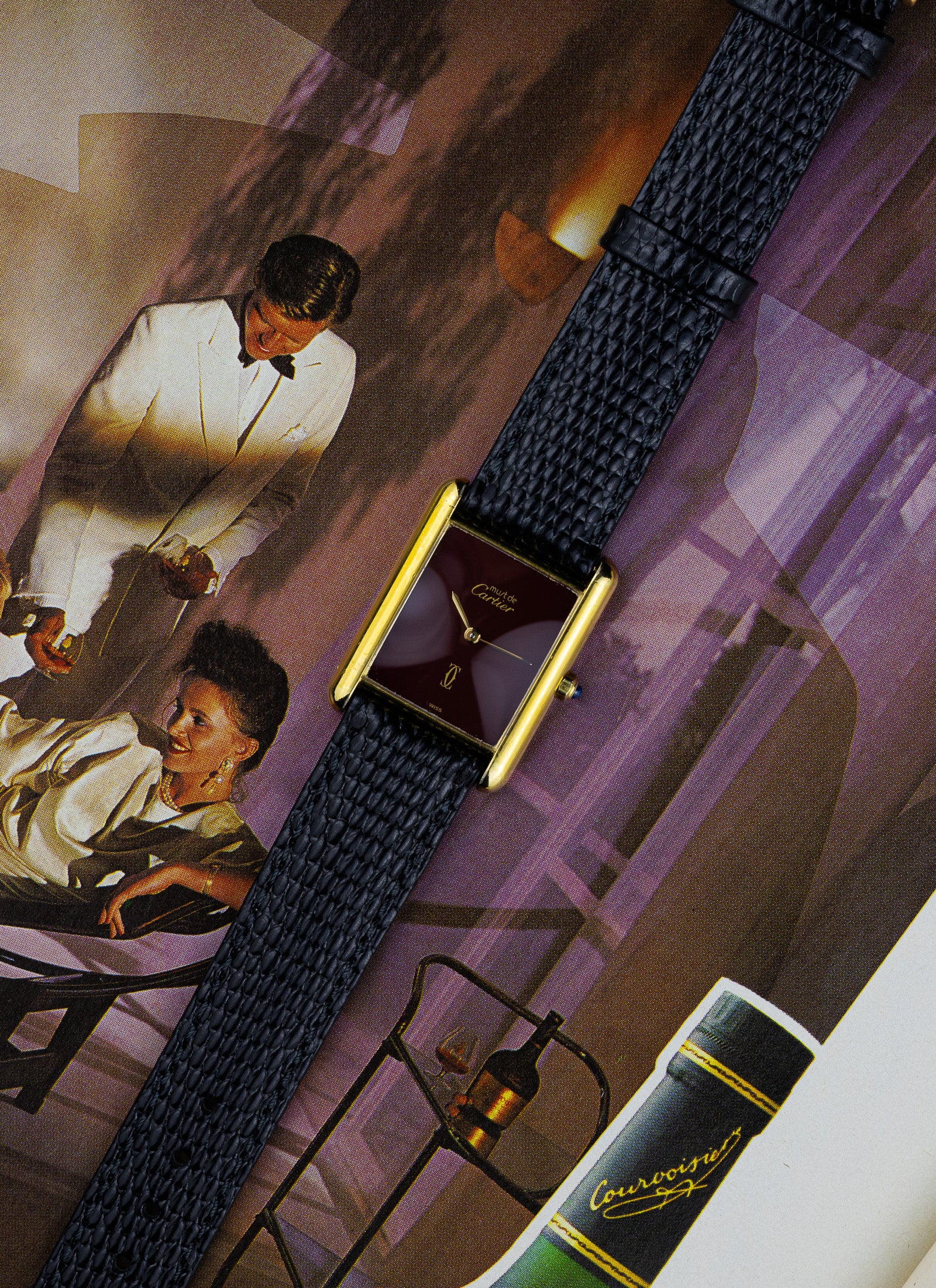 1980s Cartier Tank Must Burgundy 6 81006