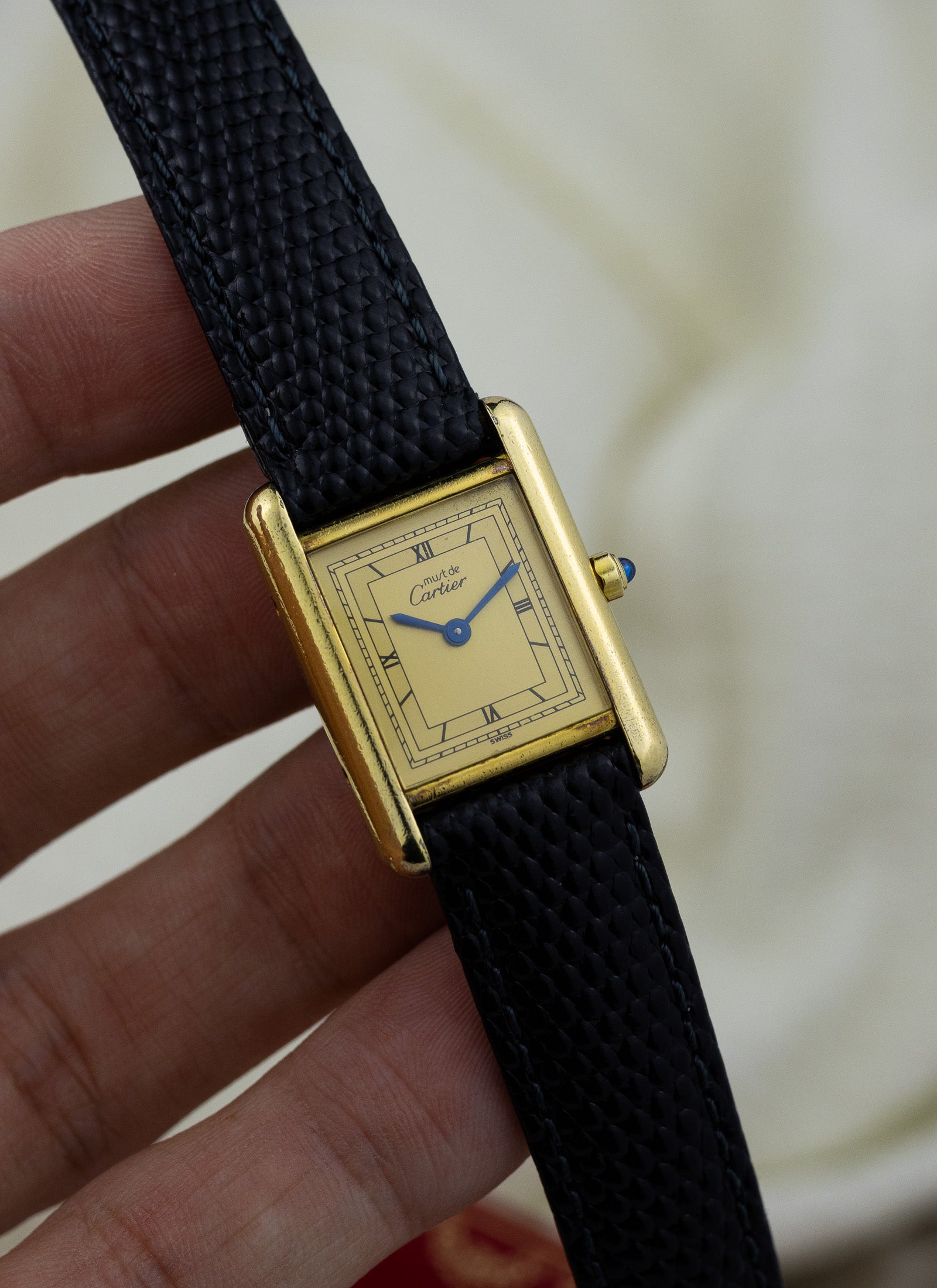 1987 Cartier Tank Must Art Deco Dial 3 66001 Full Set