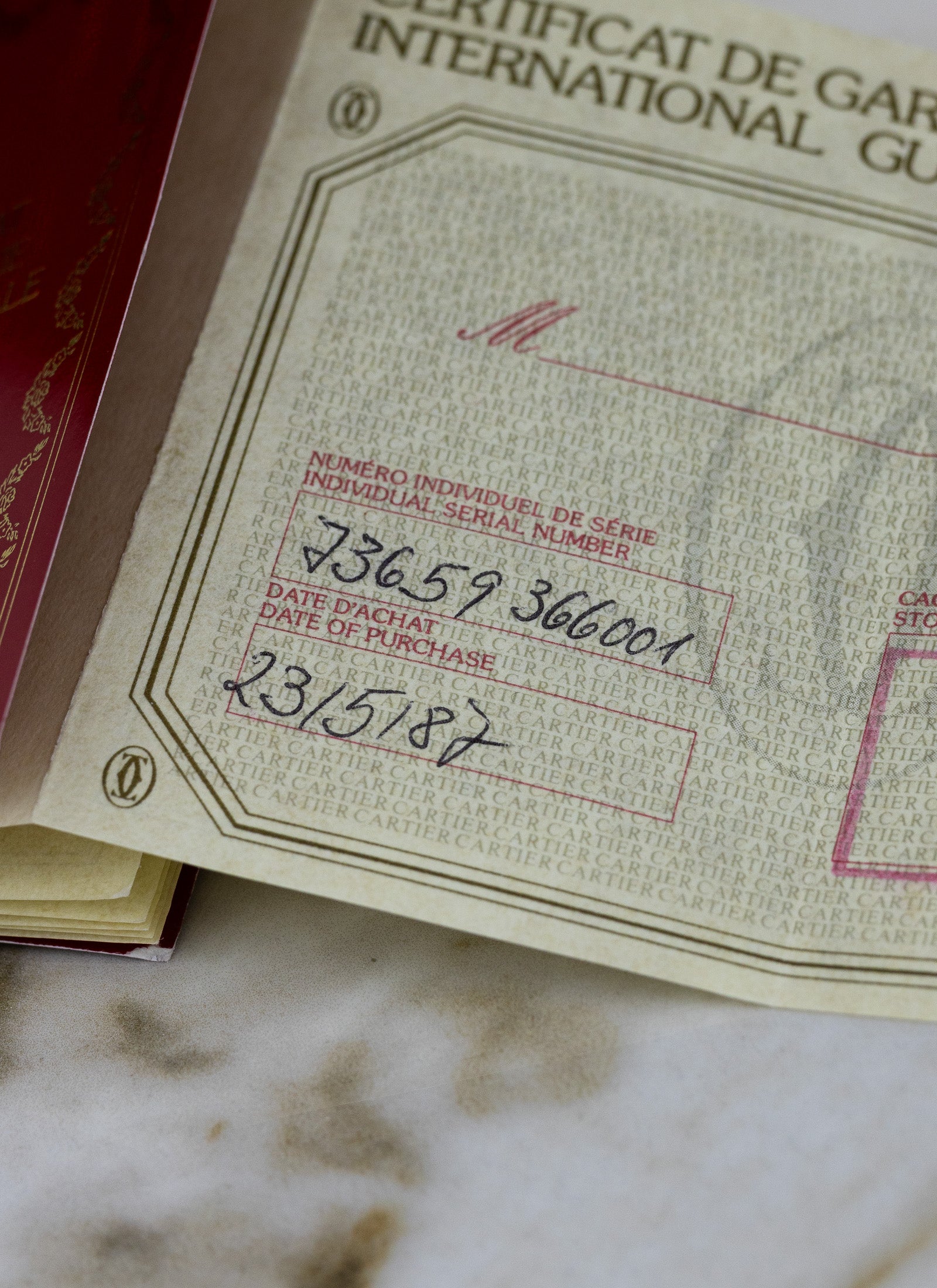 1987 Cartier Tank Must Art Deco Dial 3 66001 Full Set