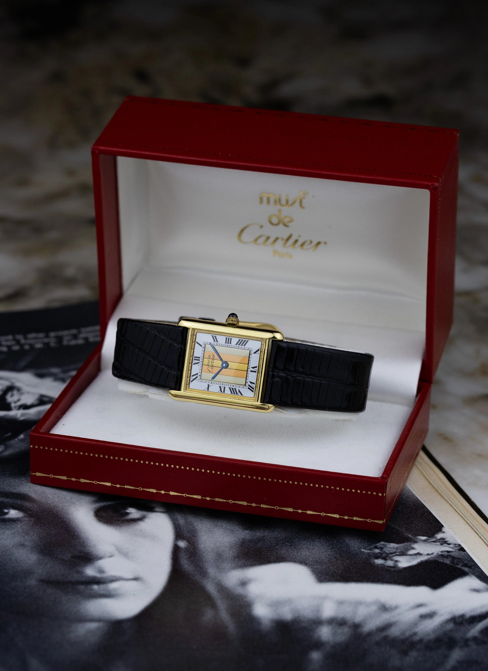 1990s Cartier Must Tank Trinity Dial 590005 Full Set