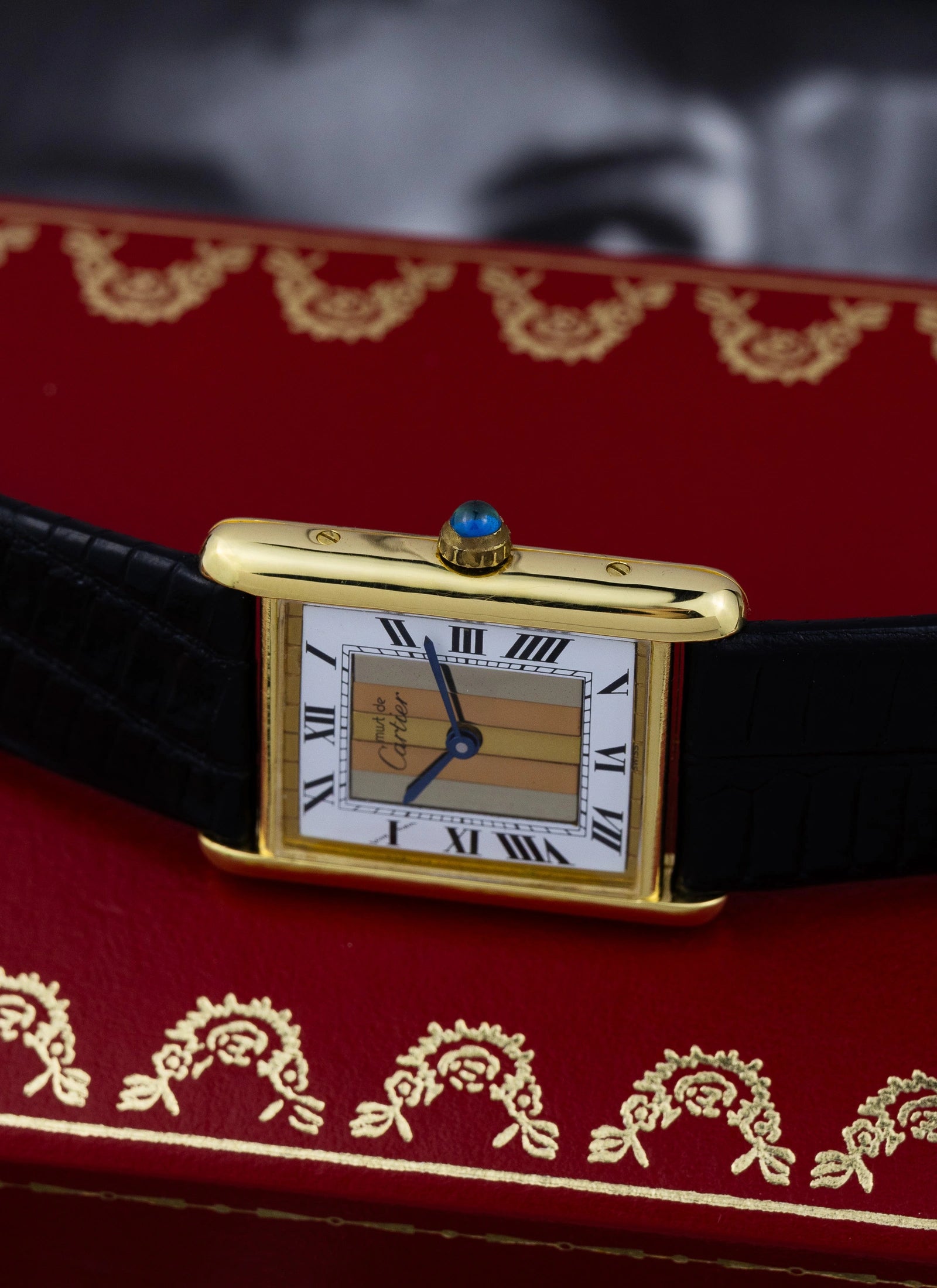 1990s Cartier Must Tank Trinity Dial 590005 Full Set