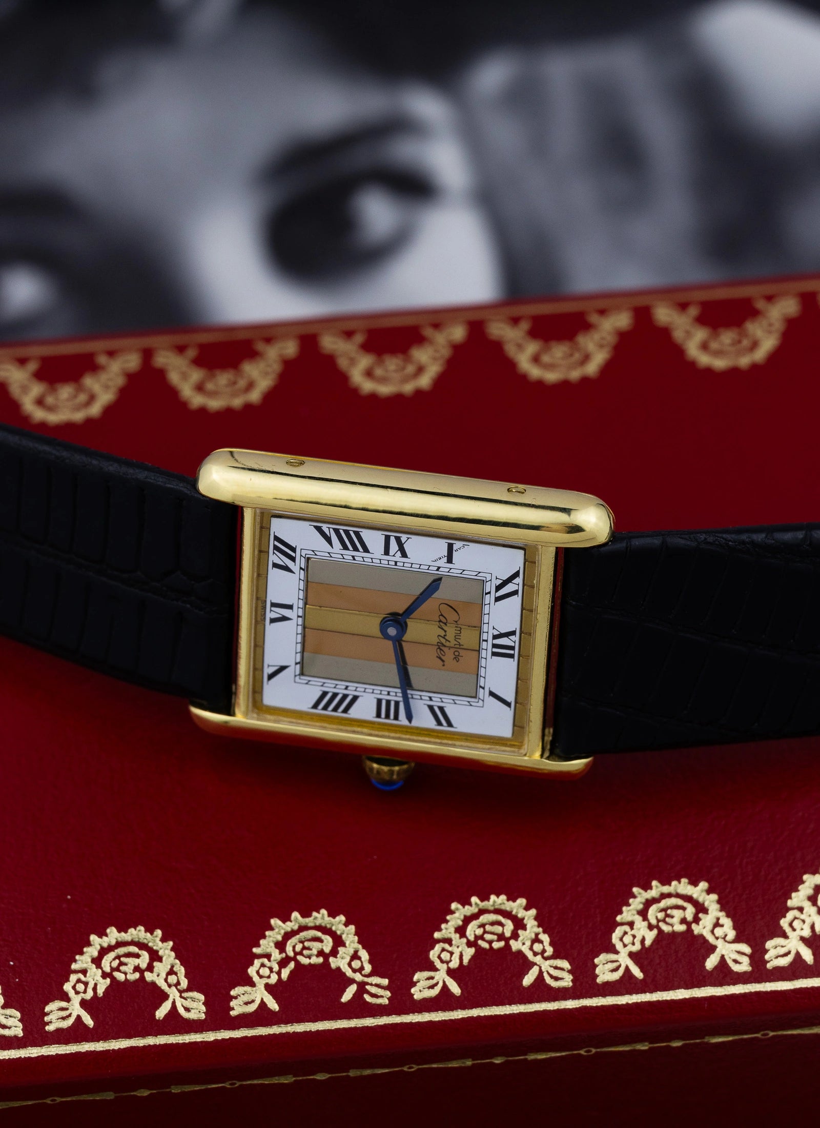 1990s Cartier Must Tank Trinity Dial 590005 Full Set
