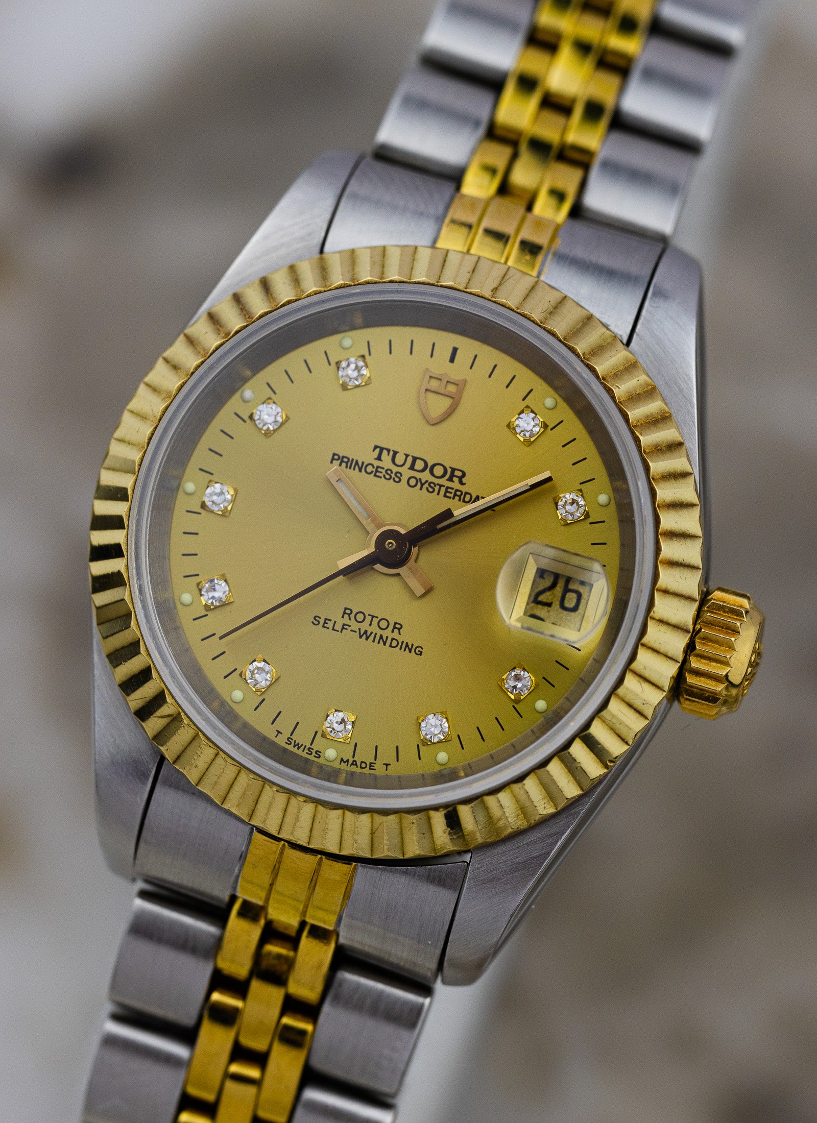 1995 Tudor Princess Oysterdate Diamonds 92413N