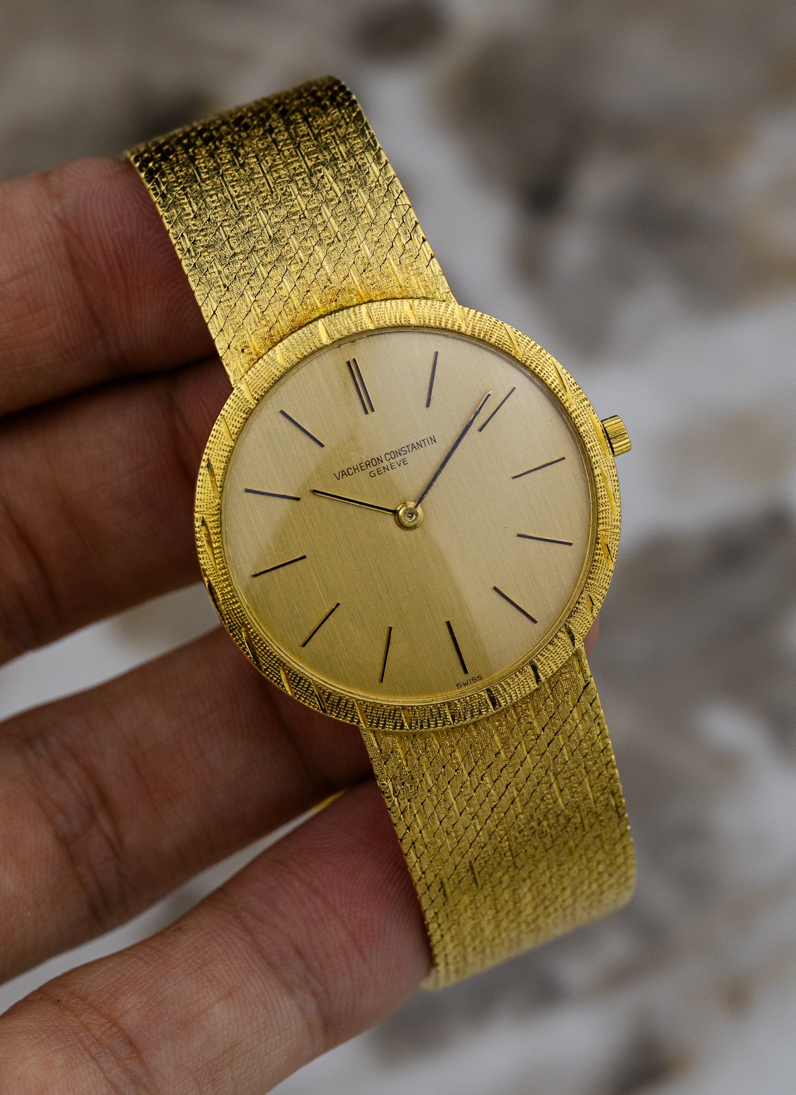 18K Vacheron Constantin Patrimony Linen Dial 6352