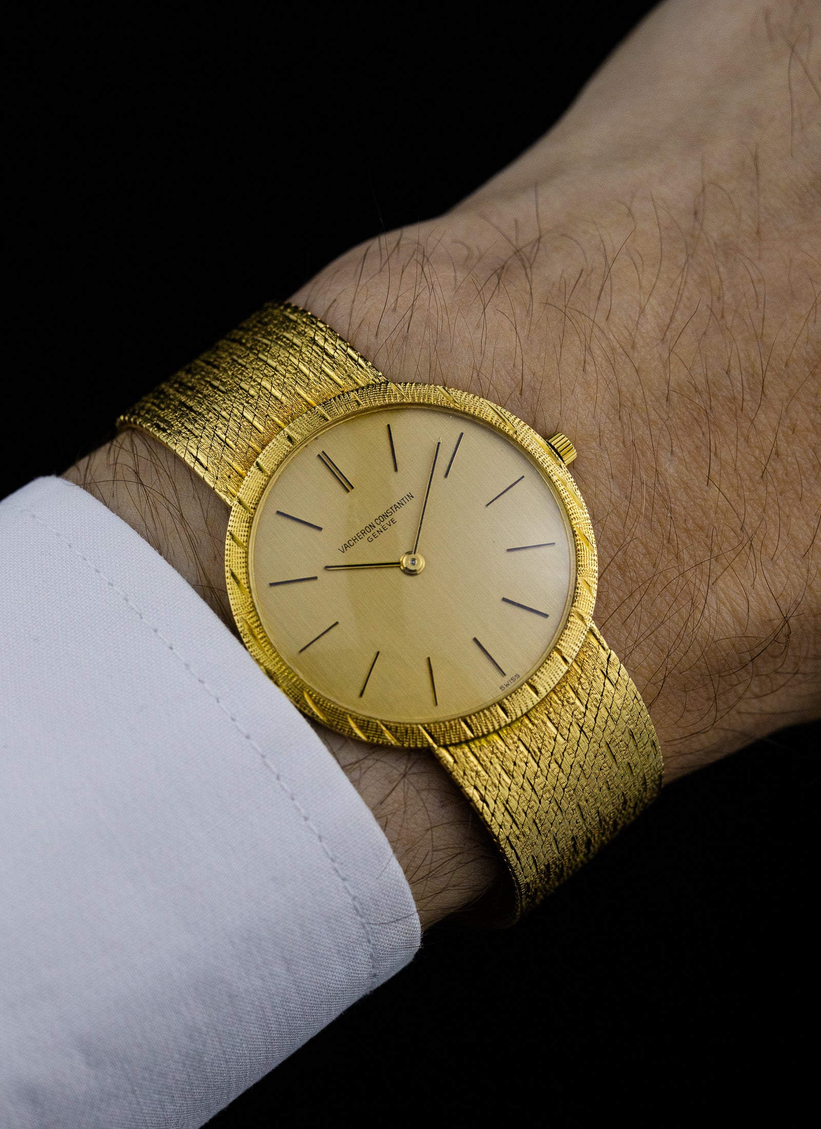18K Vacheron Constantin Patrimony Linen Dial 6352