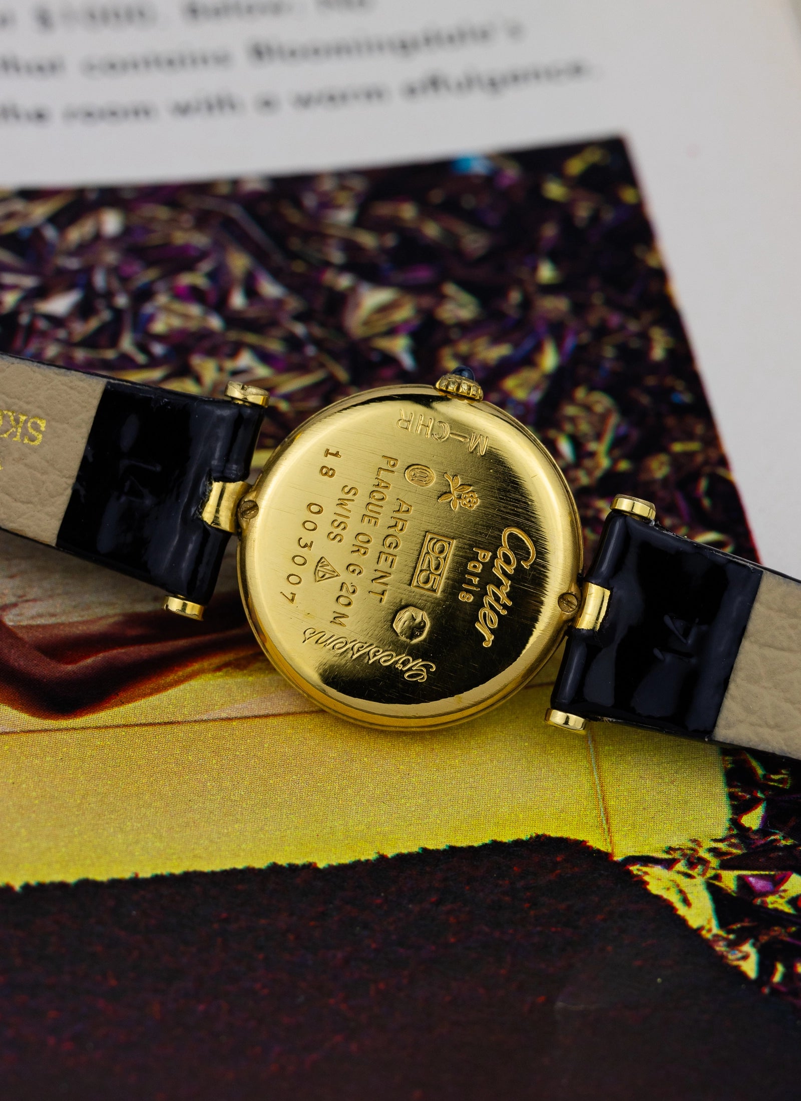 1980 Lady Cartier Must Vendome Black Dial 84977913 Travel Box & Papers