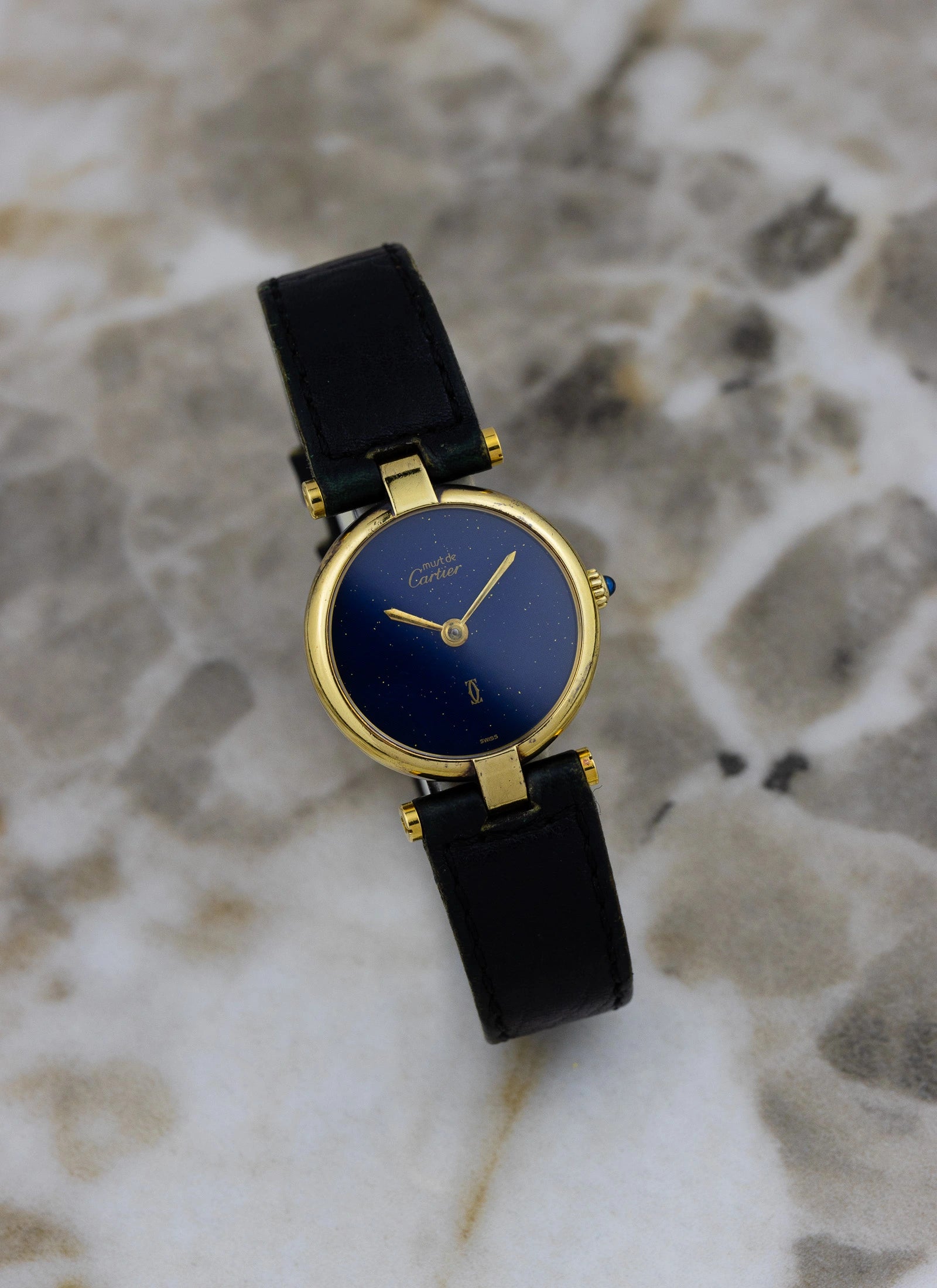 1990s Cartier Vendome Lapis Dial 590004