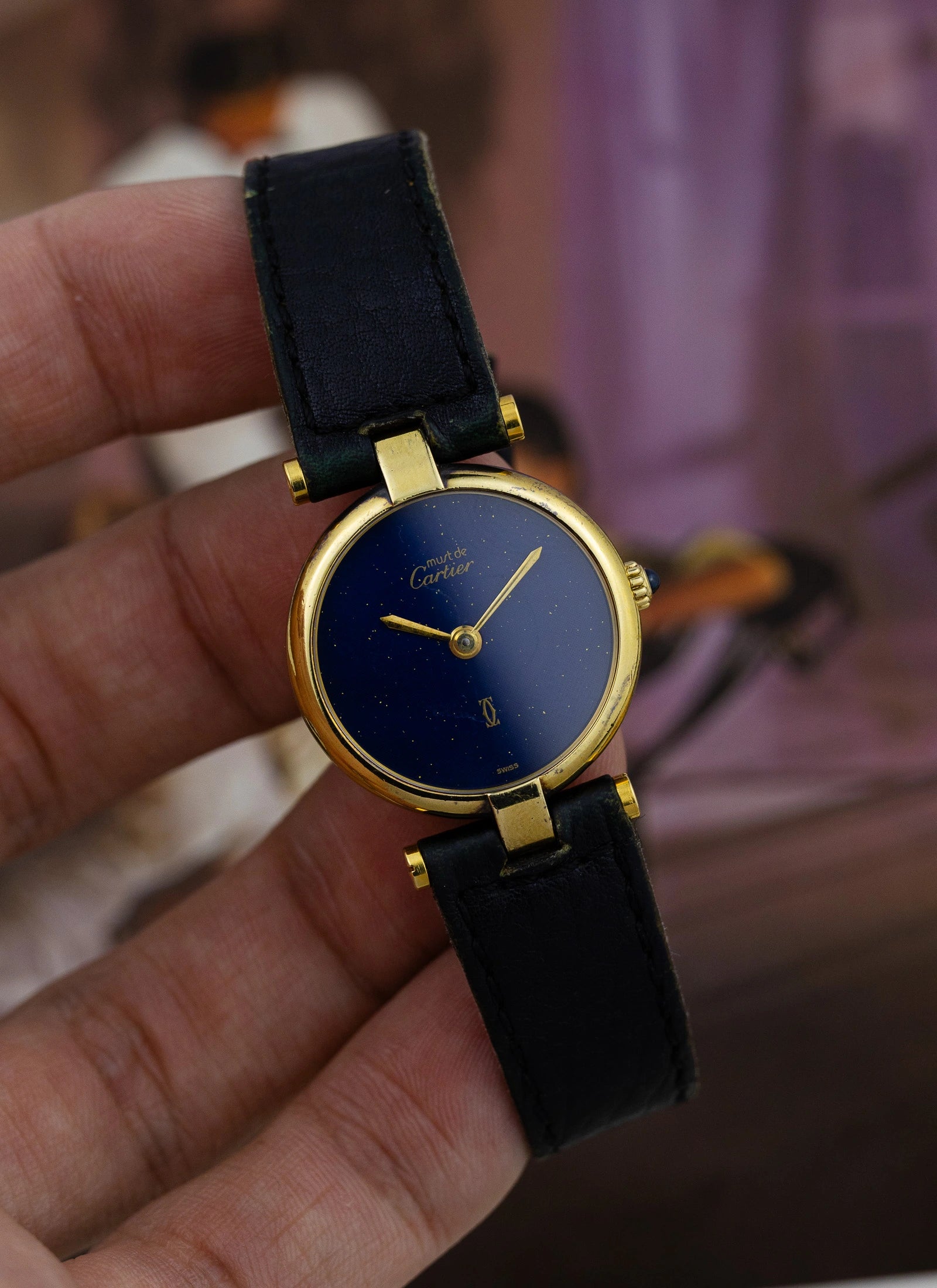 1990s Cartier Vendome Lapis Dial 590004