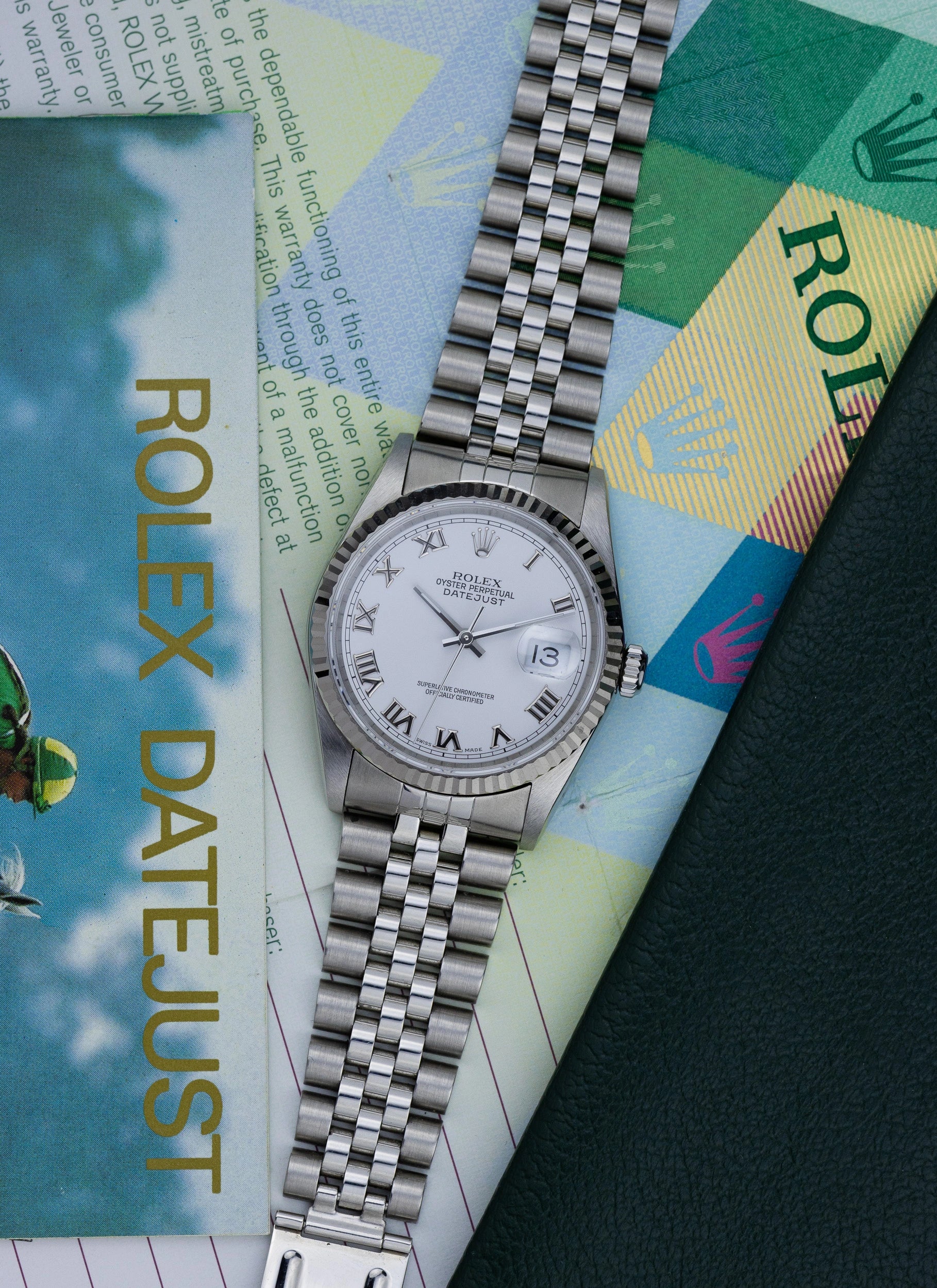 2007 Rolex Datejust White Roman Dial 16234 Full Set