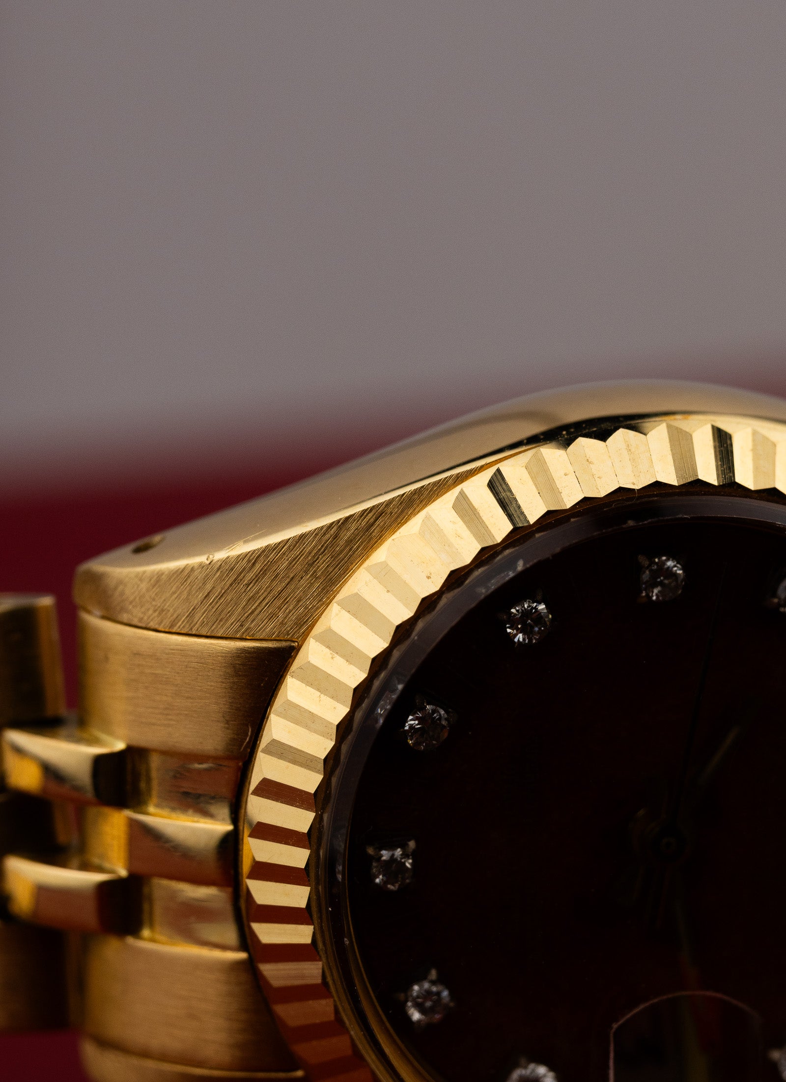 1979 18K Lady Rolex Datejust Wooden Diamonds Dial 6917 Serviced Box