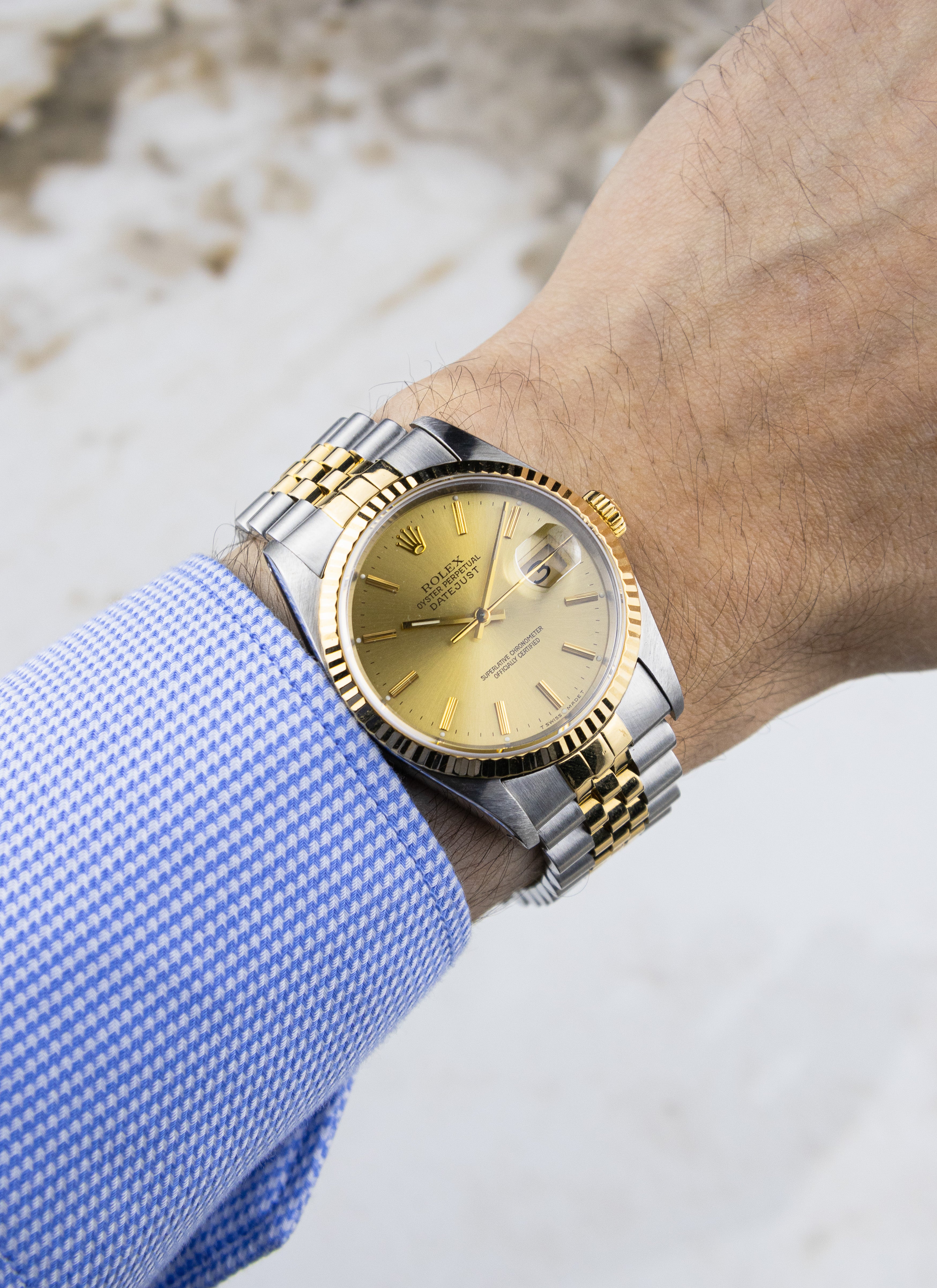 1991 Rolex Datejust 16233 Champagne Dial Full Set