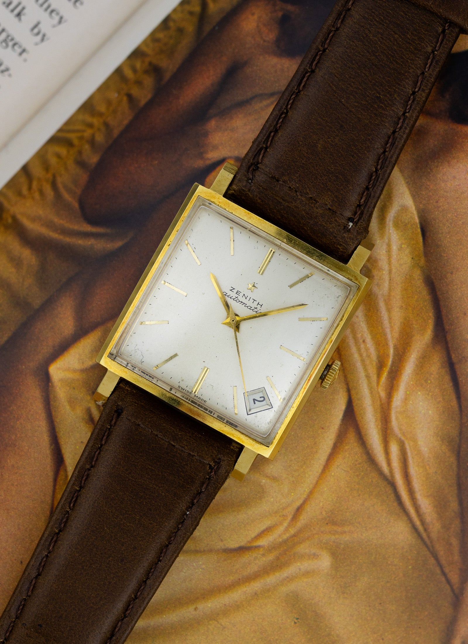 1970s 18K Zenith Automatic Square cal. 2542